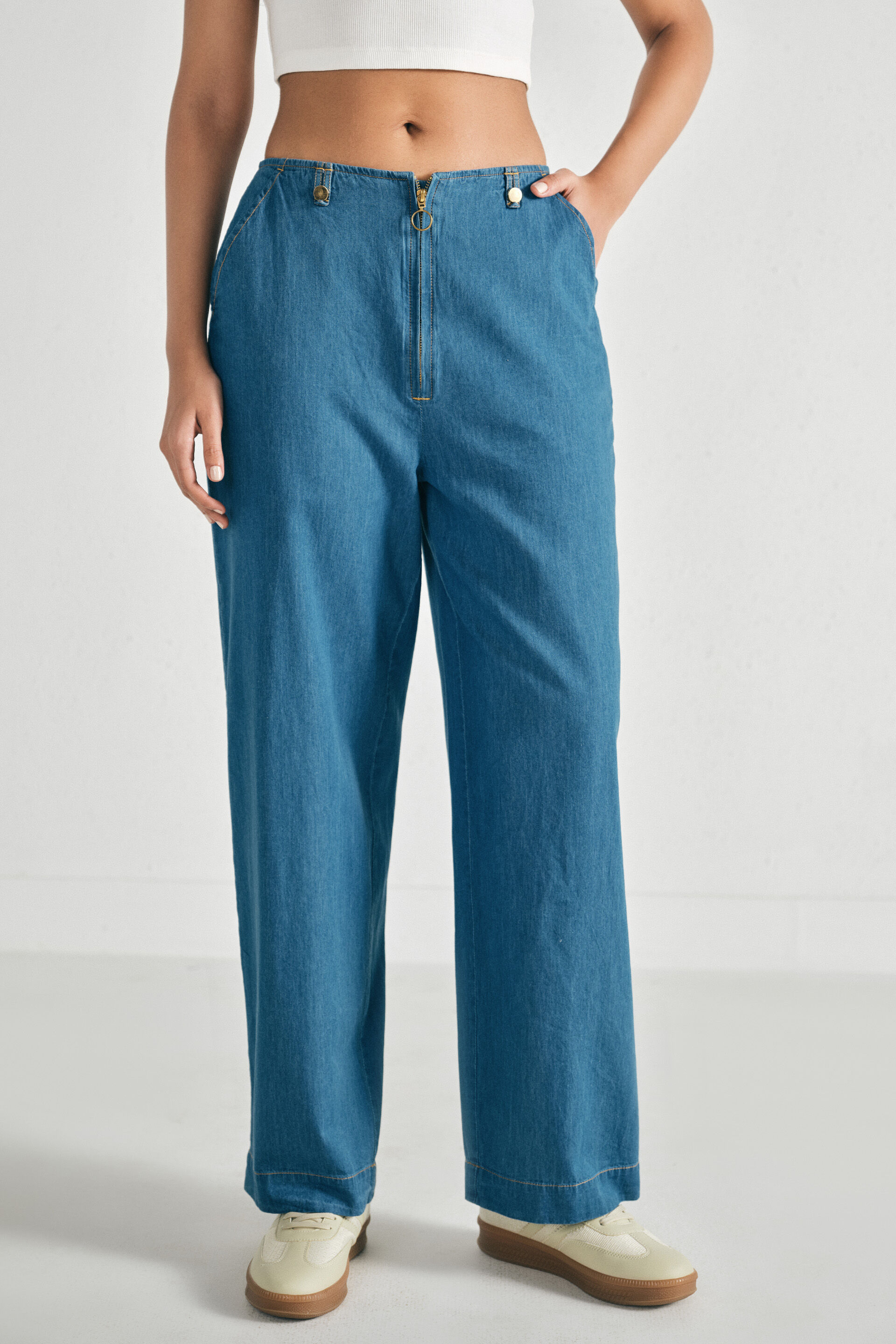 Mid-Blue Denim Pants
